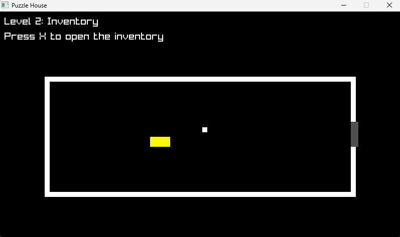 Screenshot of a 2D puzzle game made in C